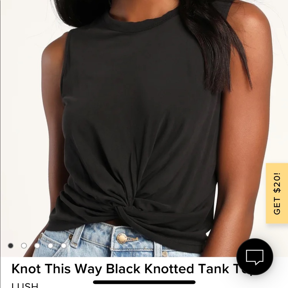 Black Cropped Tank Top